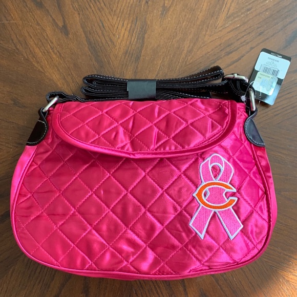 LITTLEARTH Handbags - NFL Chicago Bears Quilted Saddlebag Breast Cancer